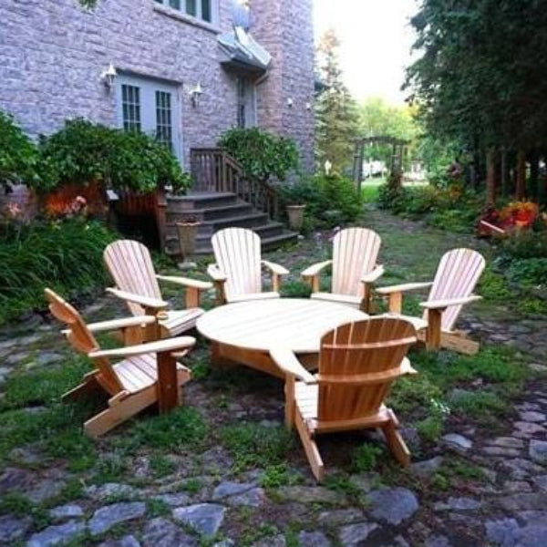 round wood coffee table