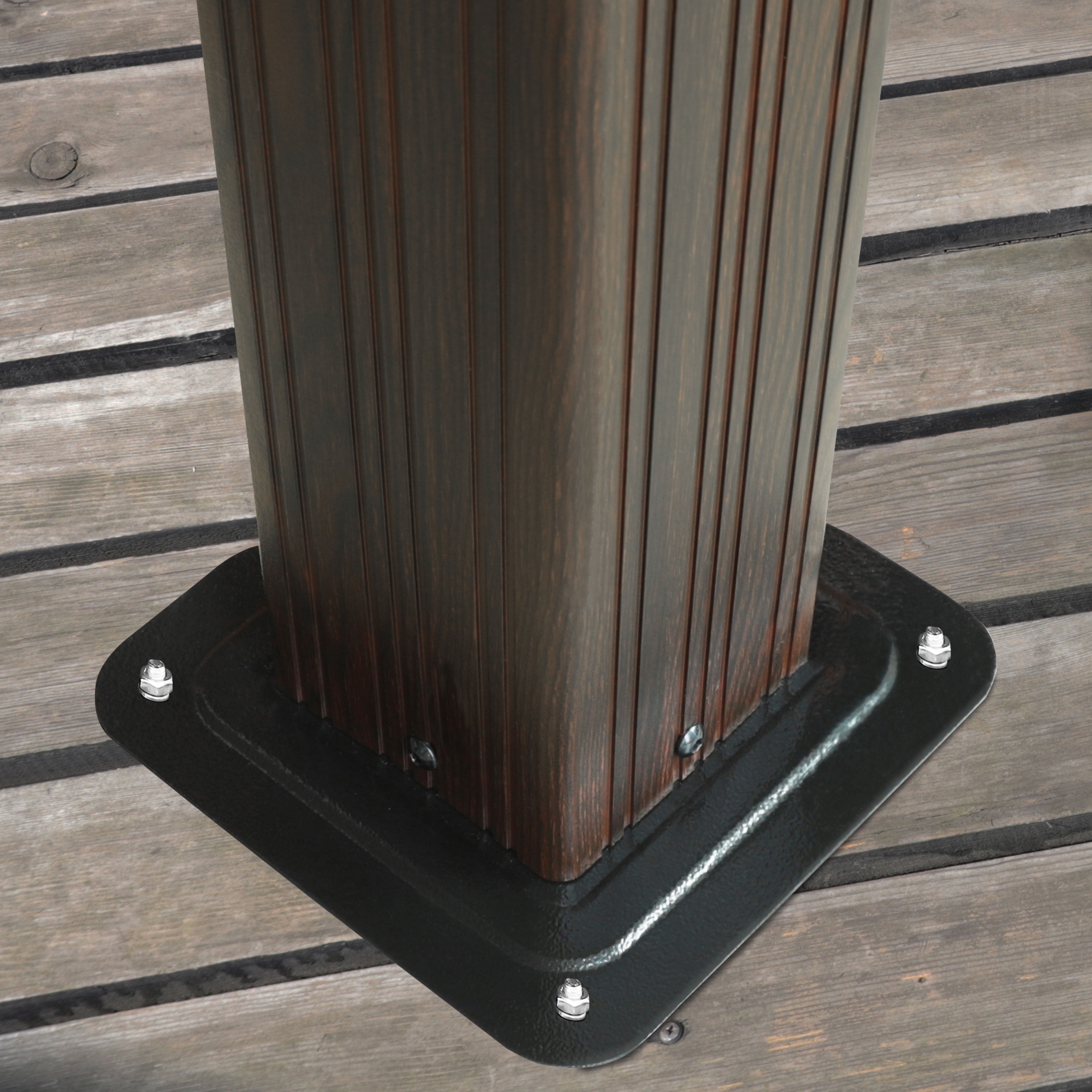 12' X 16' Outdoor Hardtop Gazebo, Wood Grain Gazebo W/Double Metal Roof for Patio, Rustic