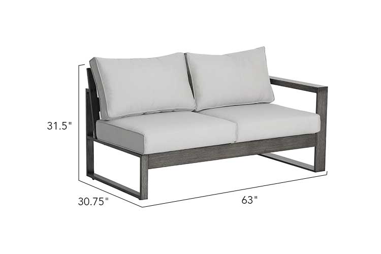 Walsh 4-Piece Aluminum Firepit Sofa Set