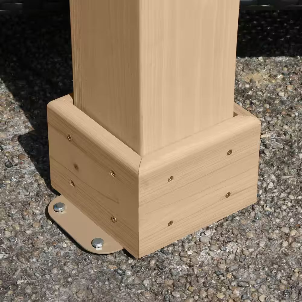 DIY Meridian 12 Ft. X 16 Ft. Cedar Wood Outdoor Gazebo Kit with Hartop Metal Roof - Permanent Covered Patio Shade