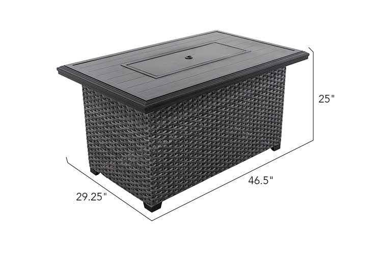Lassen 4-Piece Firepit Set with Swivel Rocking Chairs