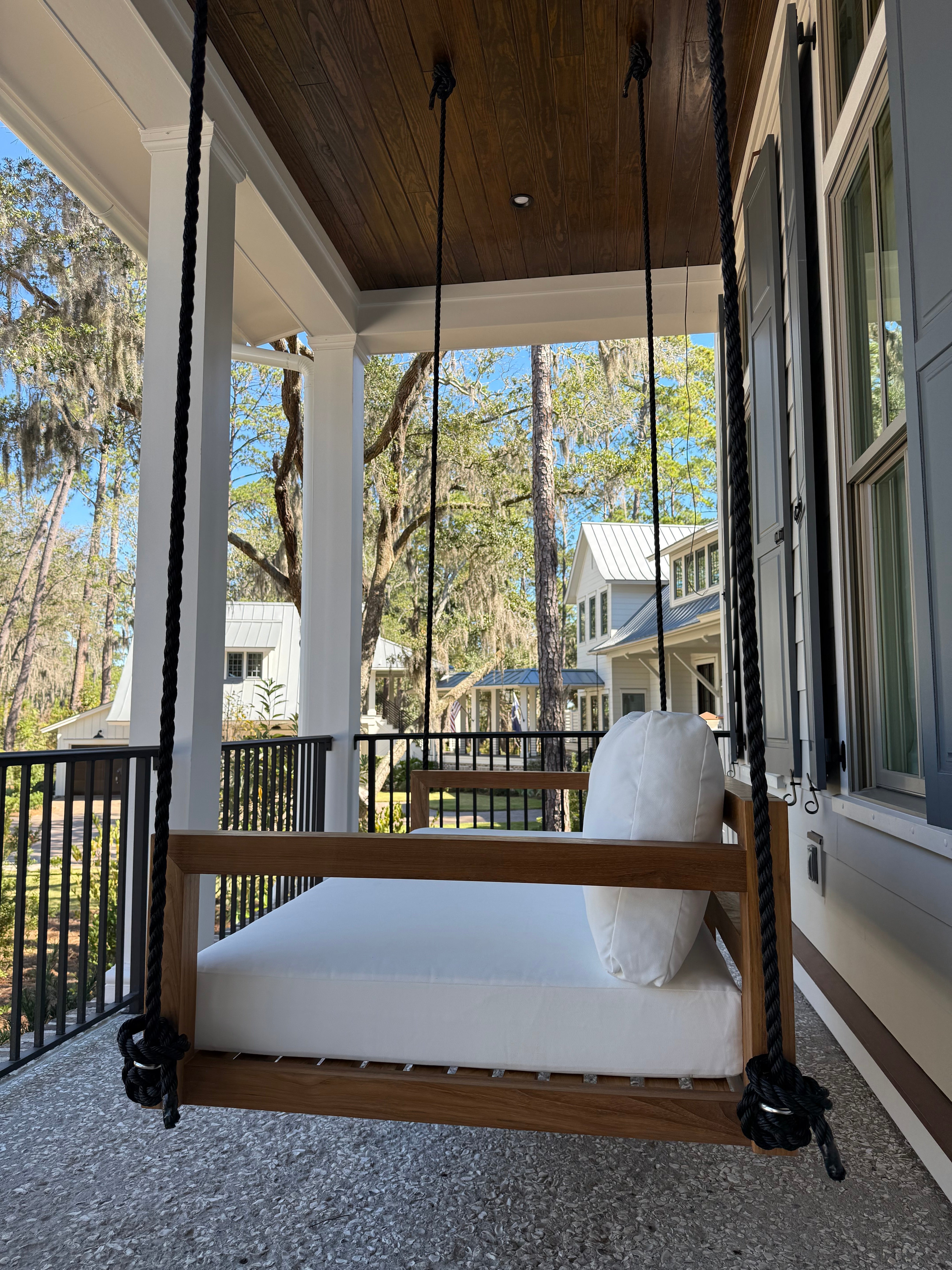 Bimini Swing Bed Standard – Premium Grade A Teak Porch Swing