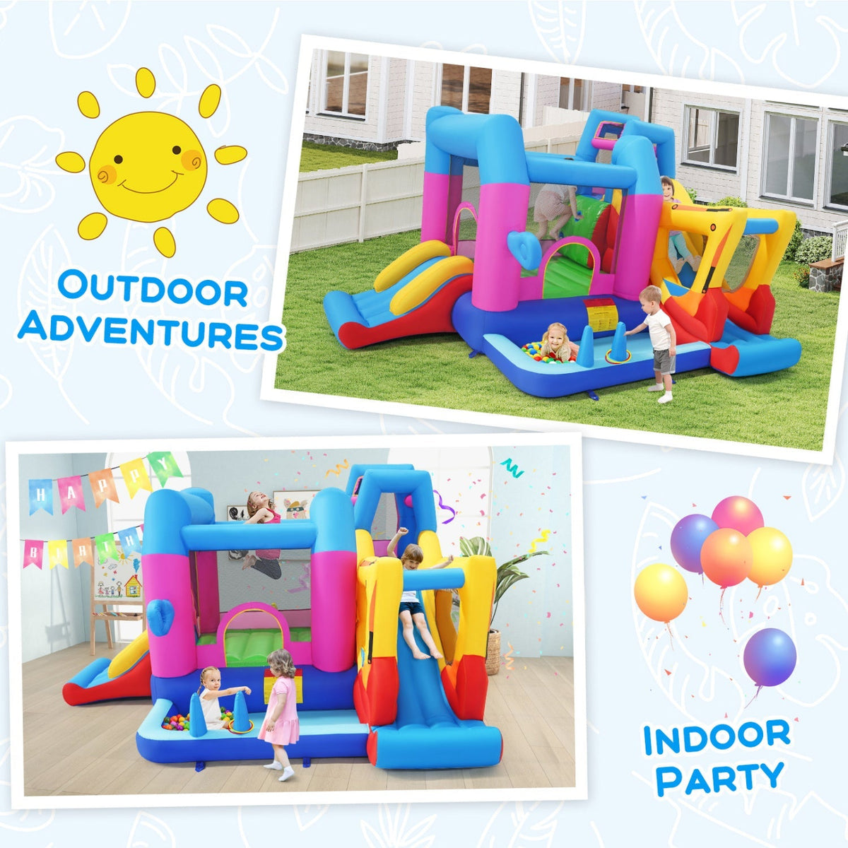 Inflatable Bounce House 8-in