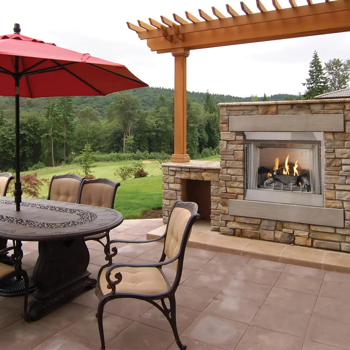 American Hearth Empire Carol Rose Outdoor 42" Vent-Free Fireplace
