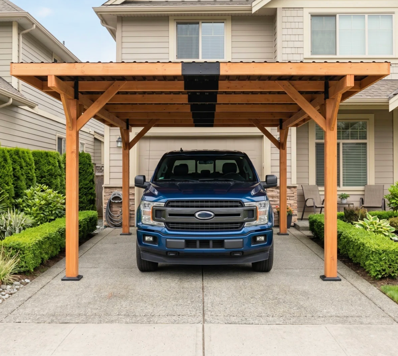 Beneouya--18.3X12.6X7.8-FT-Wooden-Carport-Garage-With-Steel-Roof-YS4001BRW01-L623-K~BNEK1012