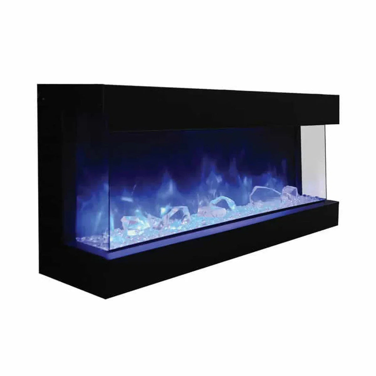 Amantii 72 Inch Tru-View XL Deep Built-In Indoor Outdoor 3 Three Sided Electric Fireplace