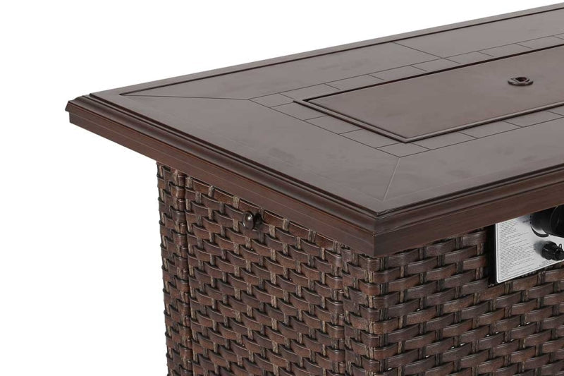 Brooks Wicker Firepit Table