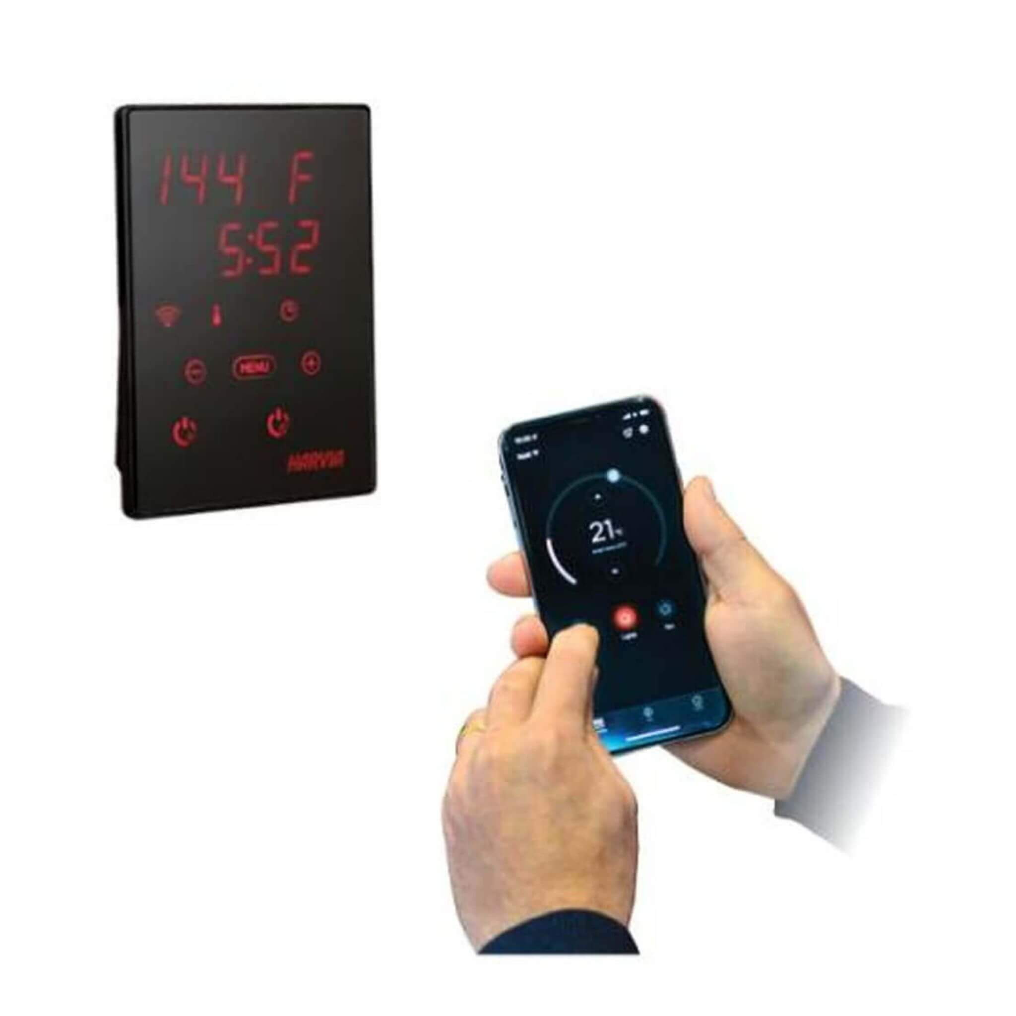 Harvia KIP60W 6KW UL Certified Electric Sauna Heater With Xenio CX170 Digital WIFI Control & Sauna Stones (SAK34791)