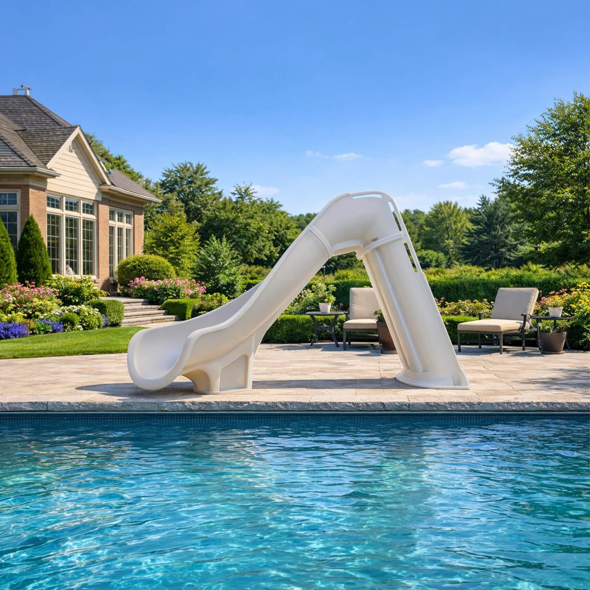 Heavy-Duty Commercial Reinforced Leak-Proof Waterslide With Handrails (SAK93157)