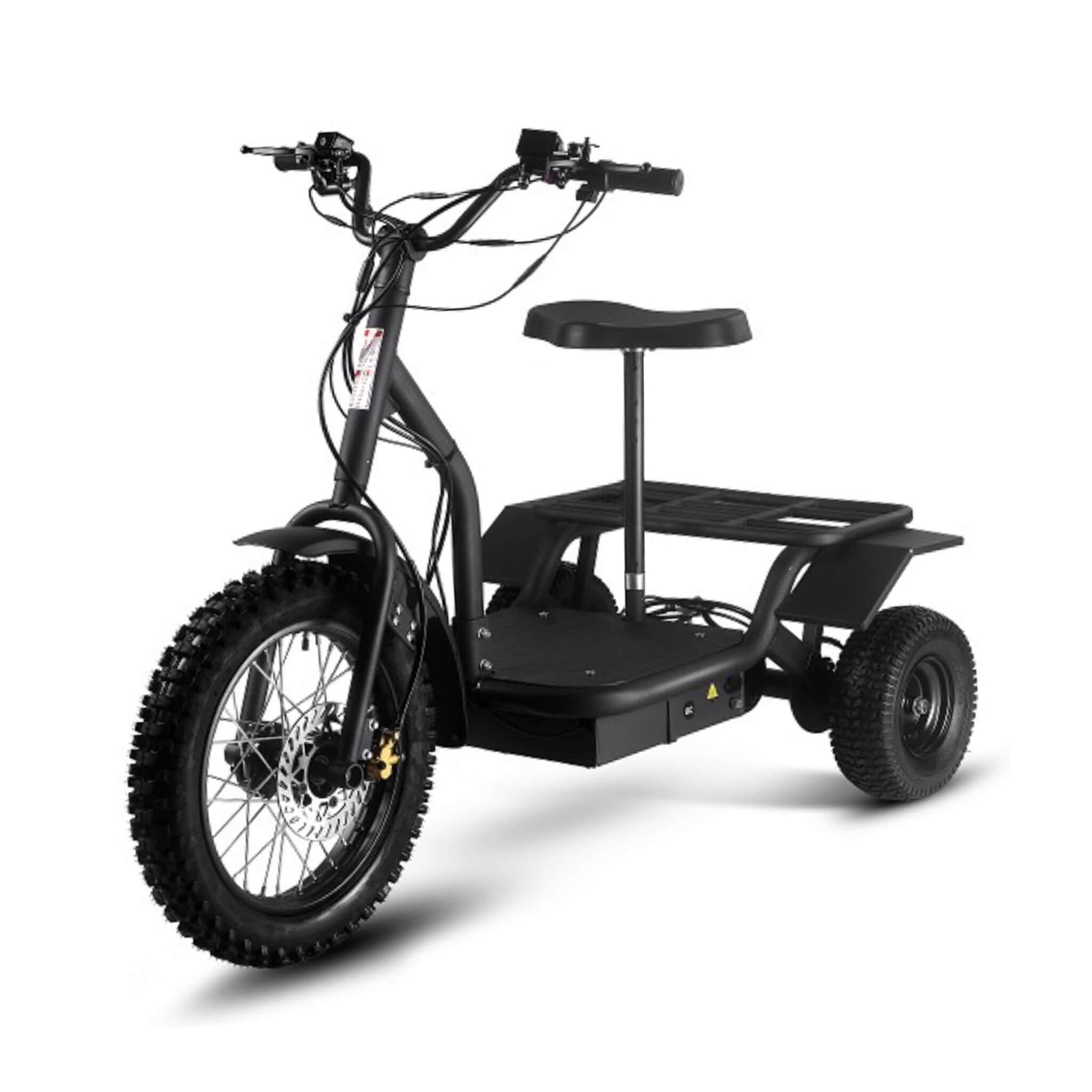 MotoTec 48V 1200W Electric Trike Three Wheel Scooter