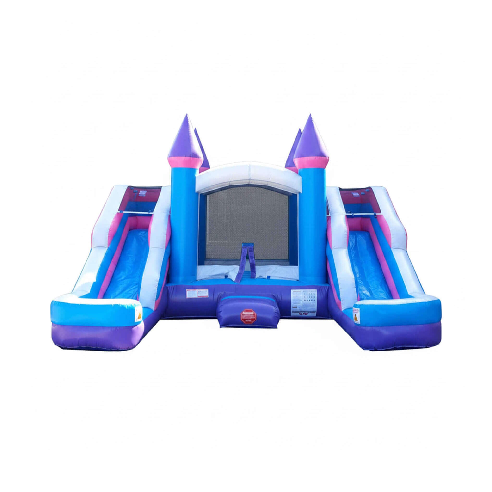 16FT Pink Castle Bounce House Combo With Double Water Slide