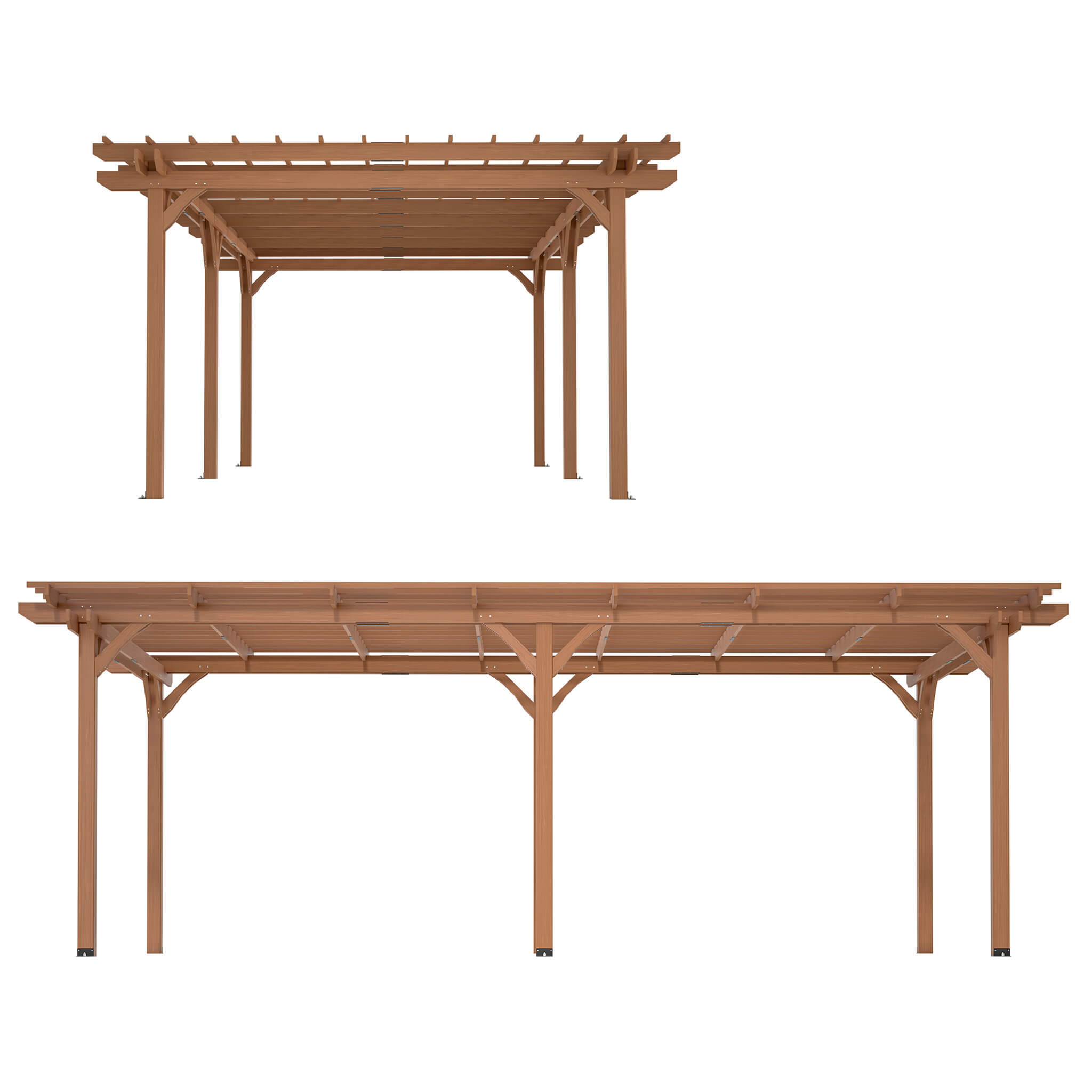 [12X16FT] Alora Extra Large Outdoor Wooden Waterproof Grape Gazebo (SAK76476)