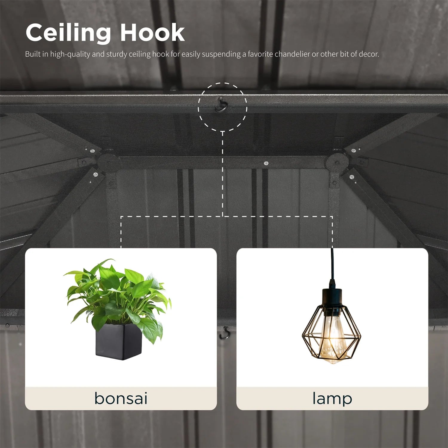 12' X 14' Hardtop Gazebo Aluminum Frame Galvanized Steel Double Roof Patio Gazebo with Netting & Curtains Brown