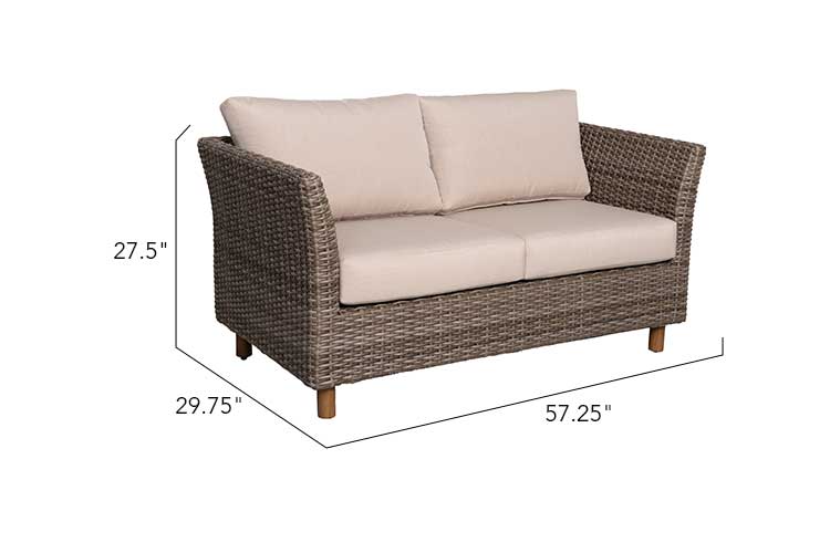 Orlando 4-Piece Wicker Sofa Set