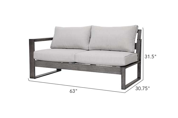 Walsh 4-Piece Aluminum Firepit Sofa Set