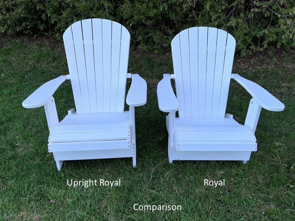 Poly-Luxe Recycled Plastic Royal Upright Adirondack Chair easiest to get in and out of (Large)