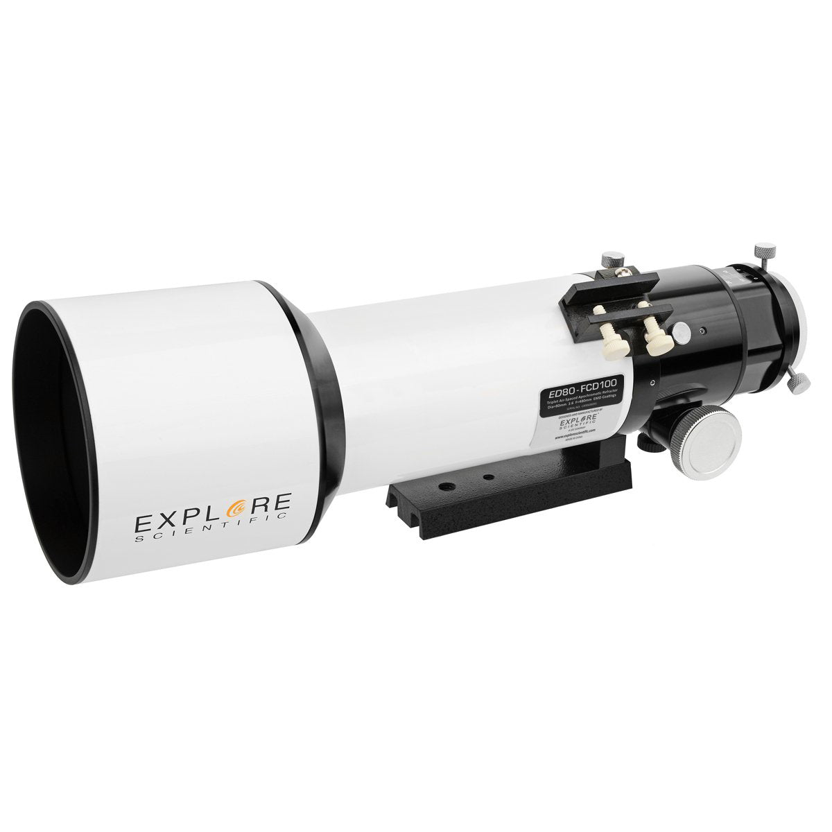 ED80-FCD100 Series Air-Spaced Triplet Refractor Telescope and Field Flattener f/5 to f/7