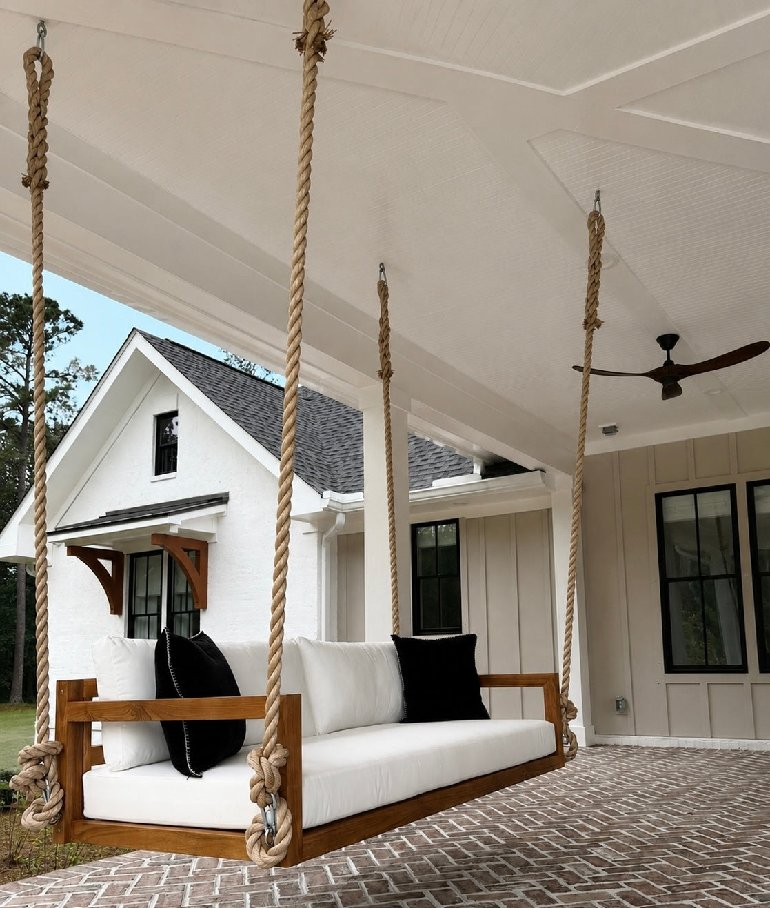 Bimini Swing Bed Standard – Premium Grade A Teak Porch Swing
