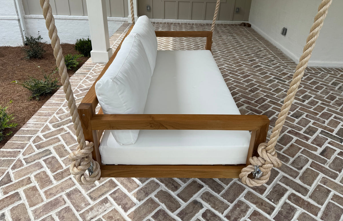 Bimini Swing Bed Standard – Premium Grade A Teak Porch Swing