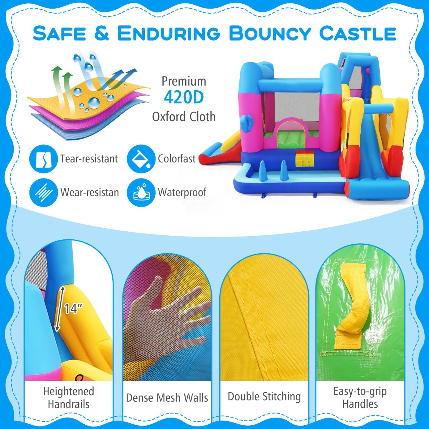 Inflatable Bounce House 8-in