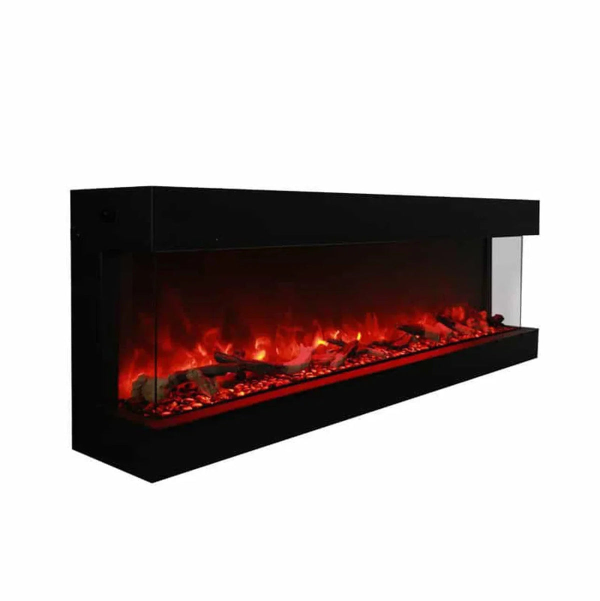 Amantii 72 Inch Tru-View XL Deep Built-In Indoor Outdoor 3 Three Sided Electric Fireplace