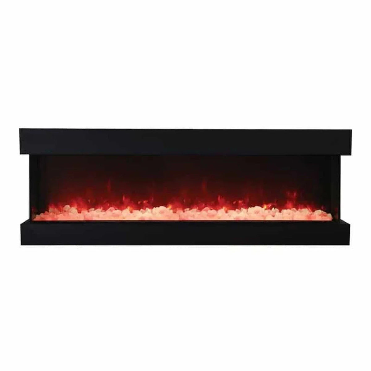 Amantii 72 Inch Tru-View XL Deep Built-In Indoor Outdoor 3 Three Sided Electric Fireplace
