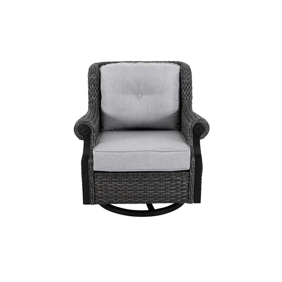 Lassen 4-Piece Firepit Set with Swivel Rocking Chairs