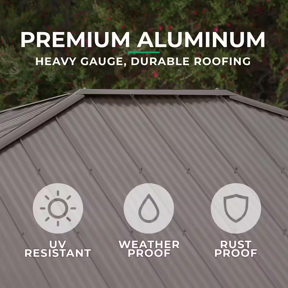 DIY Meridian 12 Ft. X 16 Ft. Cedar Wood Outdoor Gazebo Kit with Hartop Metal Roof - Permanent Covered Patio Shade