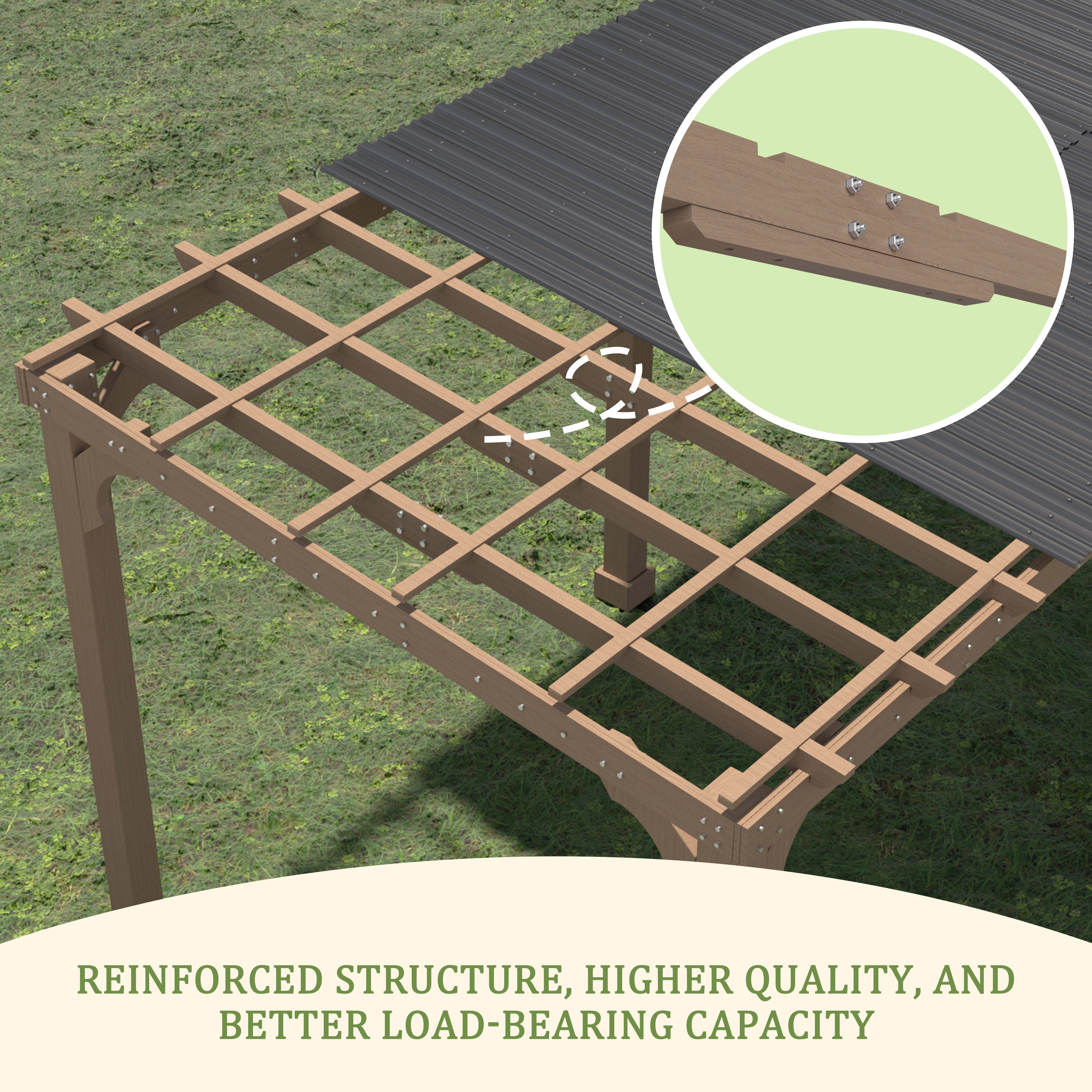 10'X 12' Outdoor Wooden Grill Gazebo, Heavy Duty Bbq Pergola for Deck, Garden and Patio
