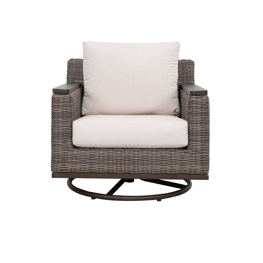 2 Beaufort Wicker Swivel Rocking Chair