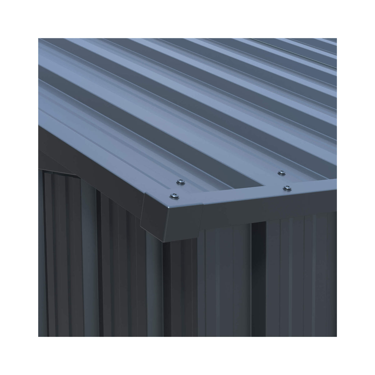 Extra-Large Outdoor Galvanized Steel Outdoor Storage Shed With Skylight Roof (SAK42671)