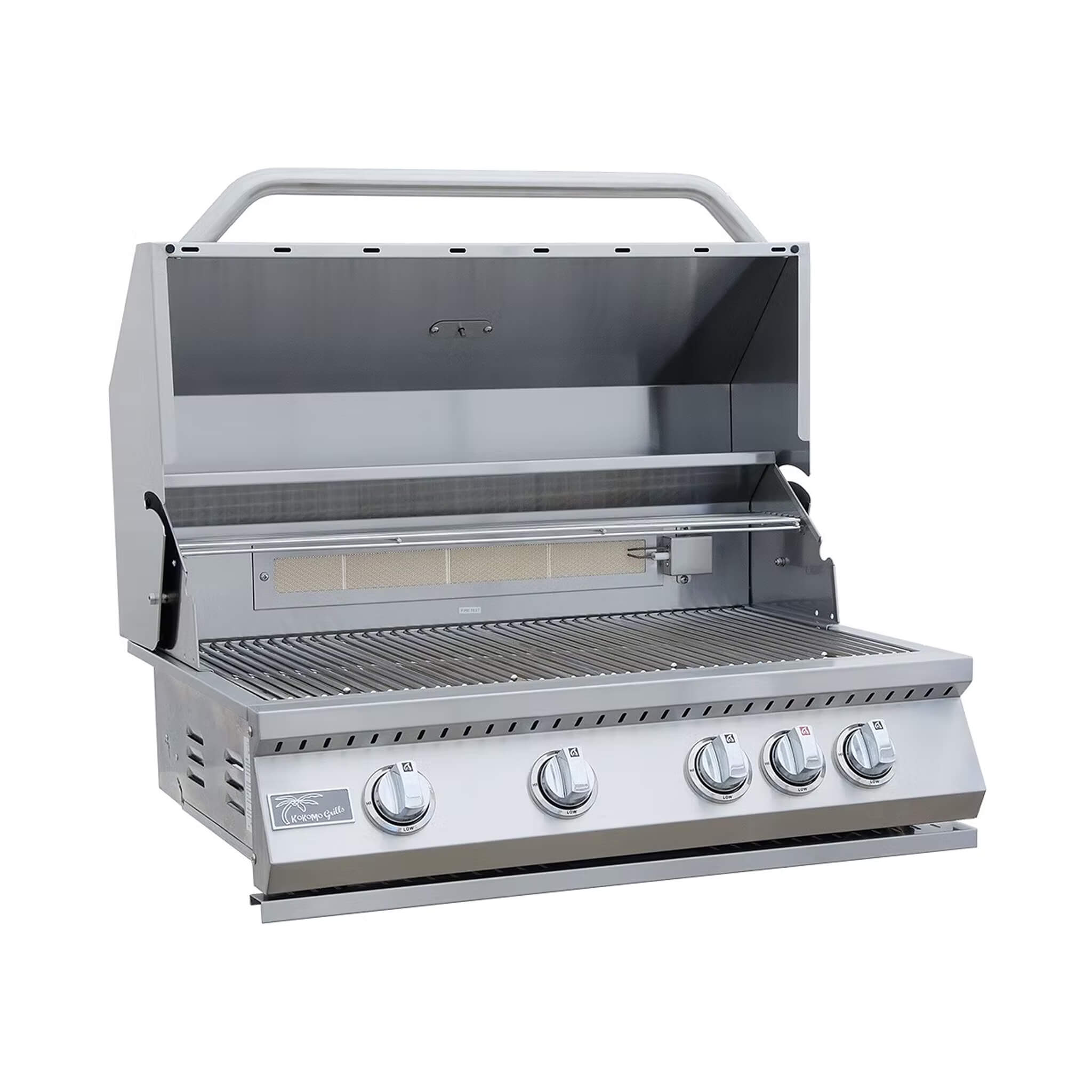 KoKoMo Grills Baja 9FT BBQ Island With LEDs, Built-In BBQ And Refrigerator (SAK85739)