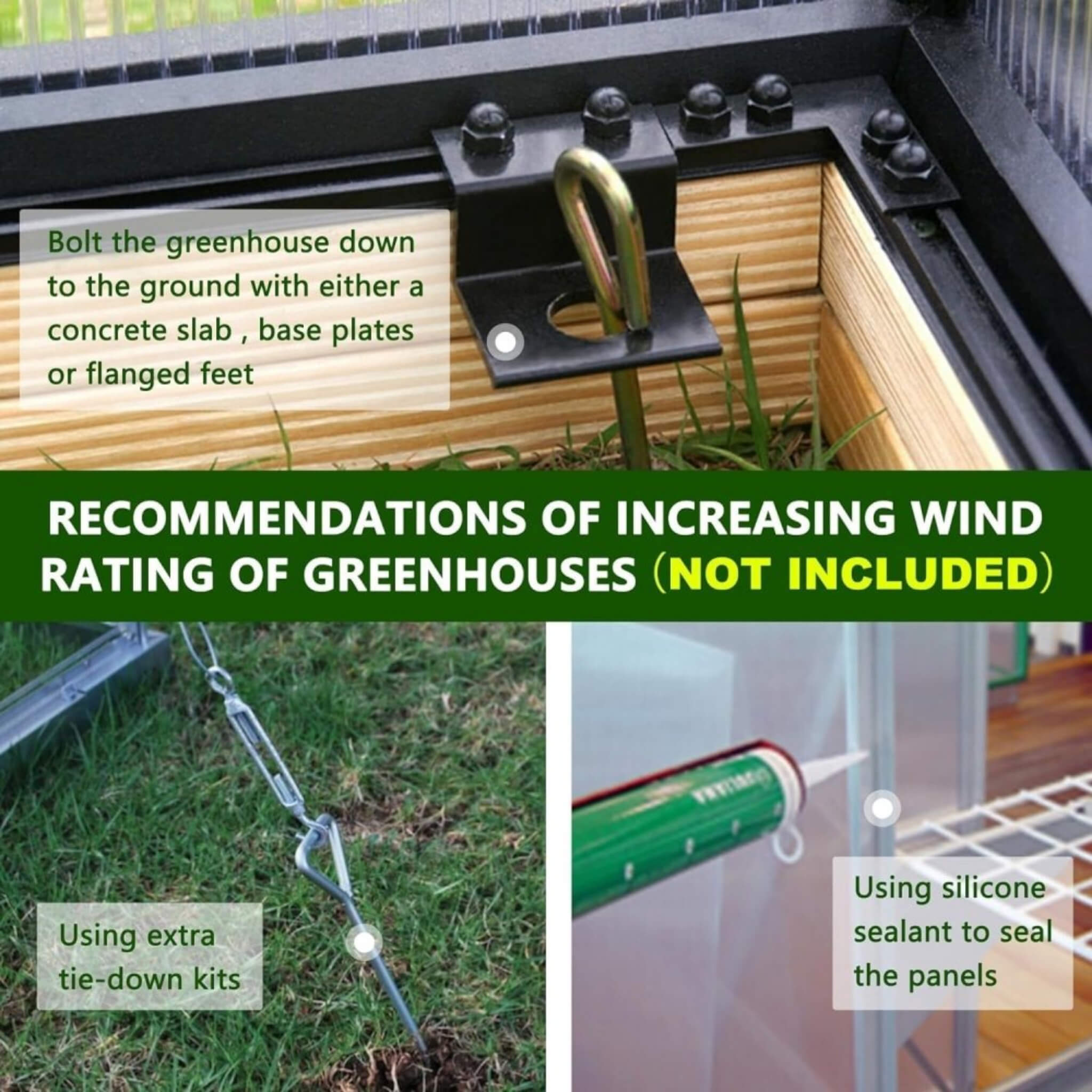 [06X12FT] Premium Polycarbonate Gray Walk-In Greenhouse Kit With Adjustable Vent And Lockable Door