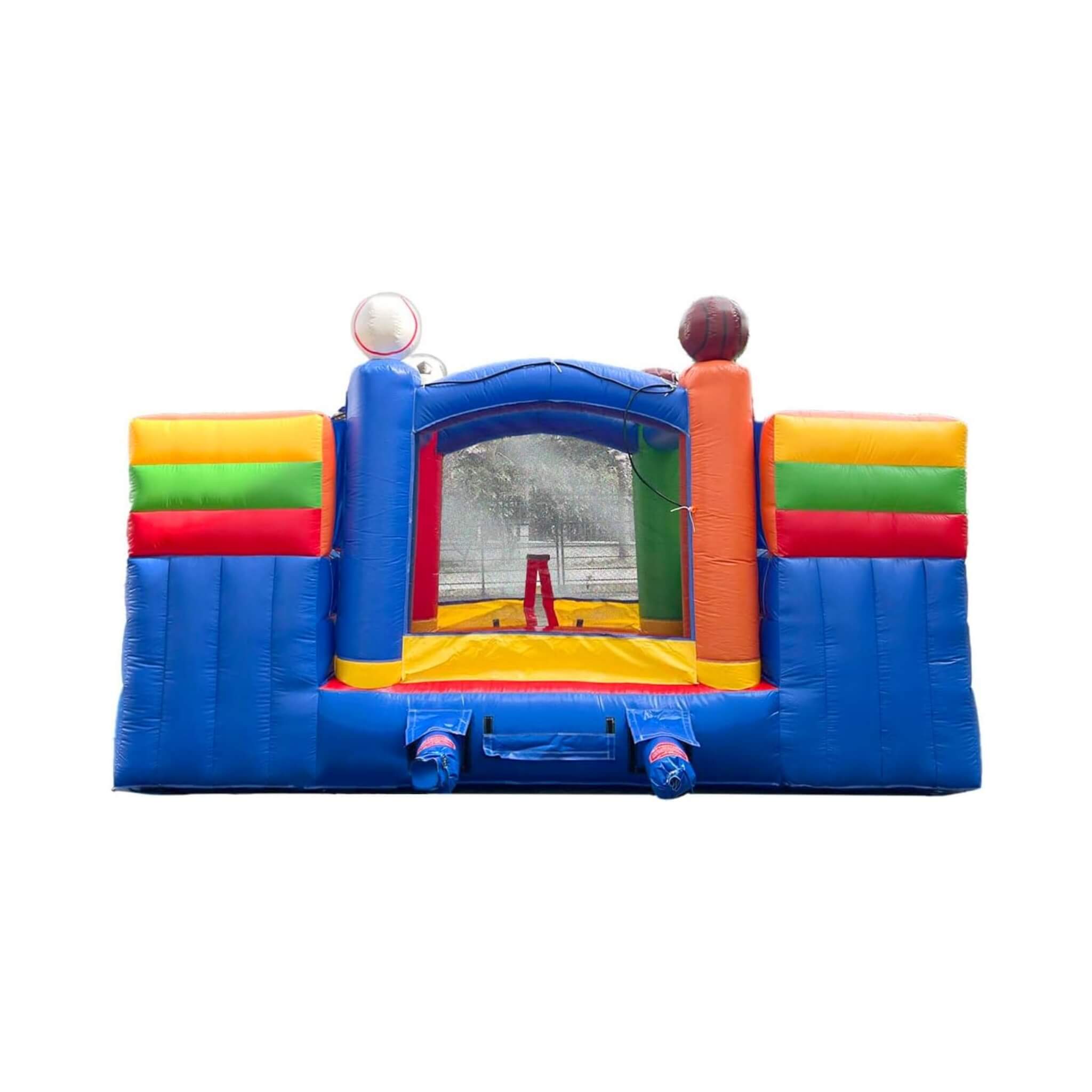 16FT Sports Castle Bounce House With Double Water Slides