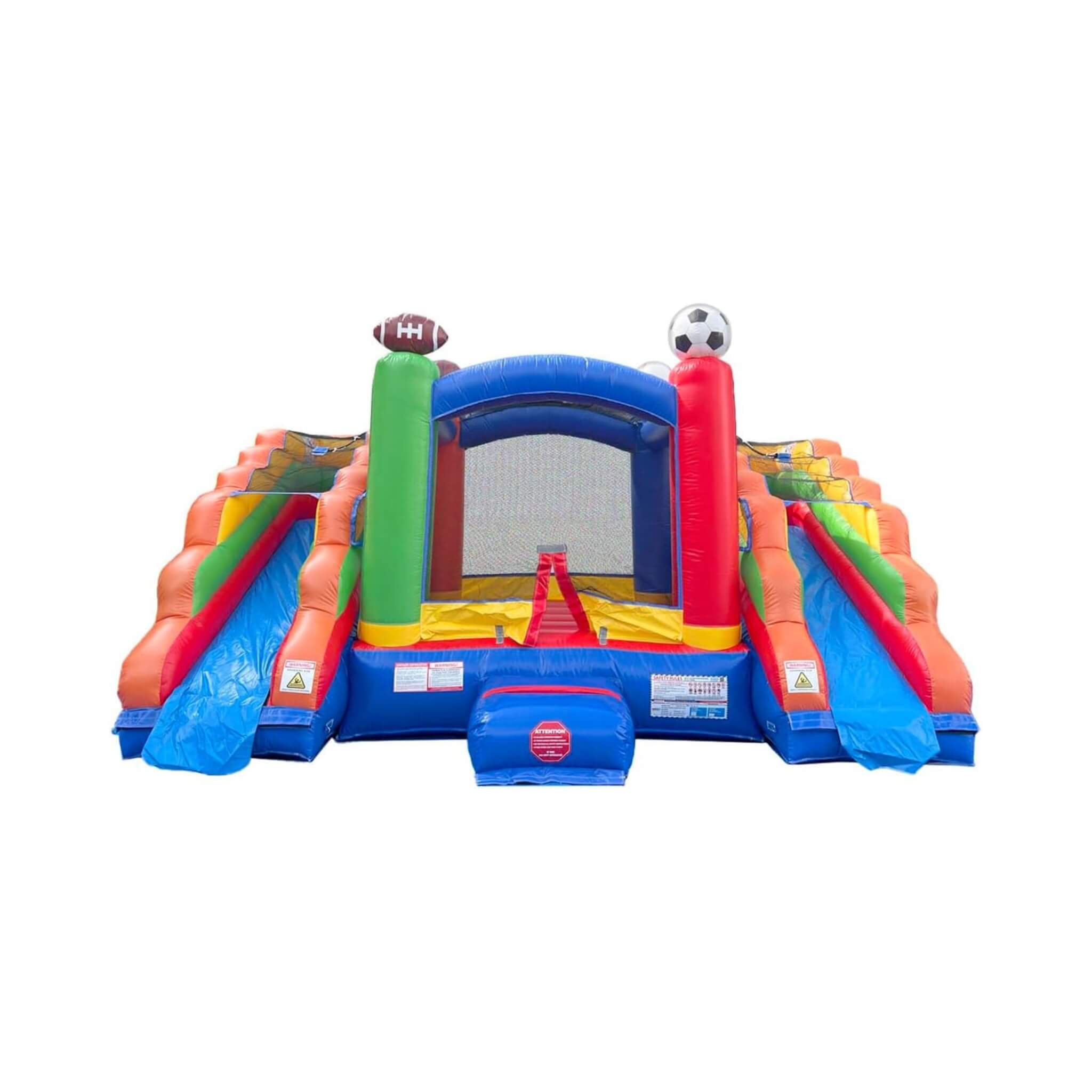 16FT Sports Castle Bounce House With Double Water Slides