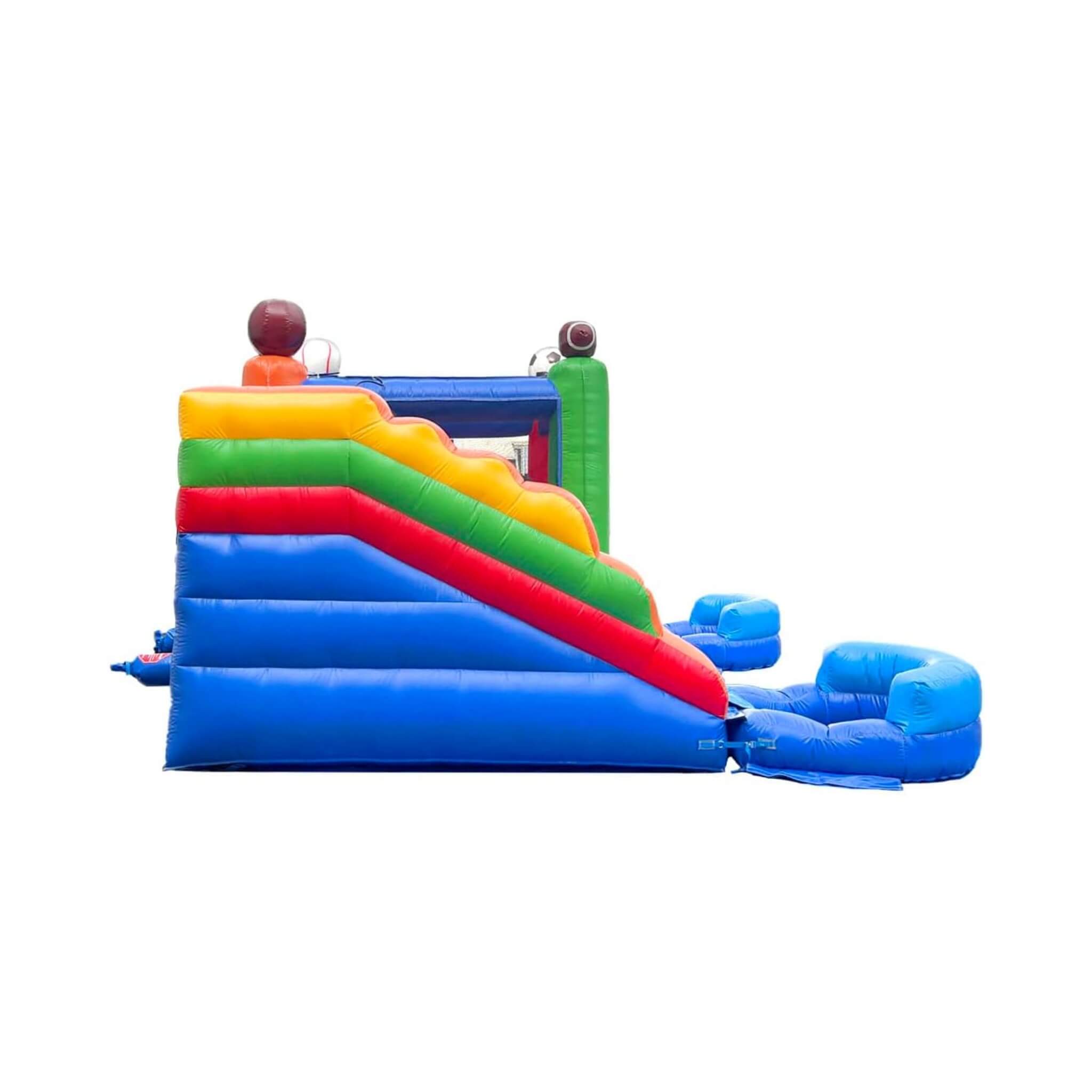 16FT Sports Castle Bounce House With Double Water Slides